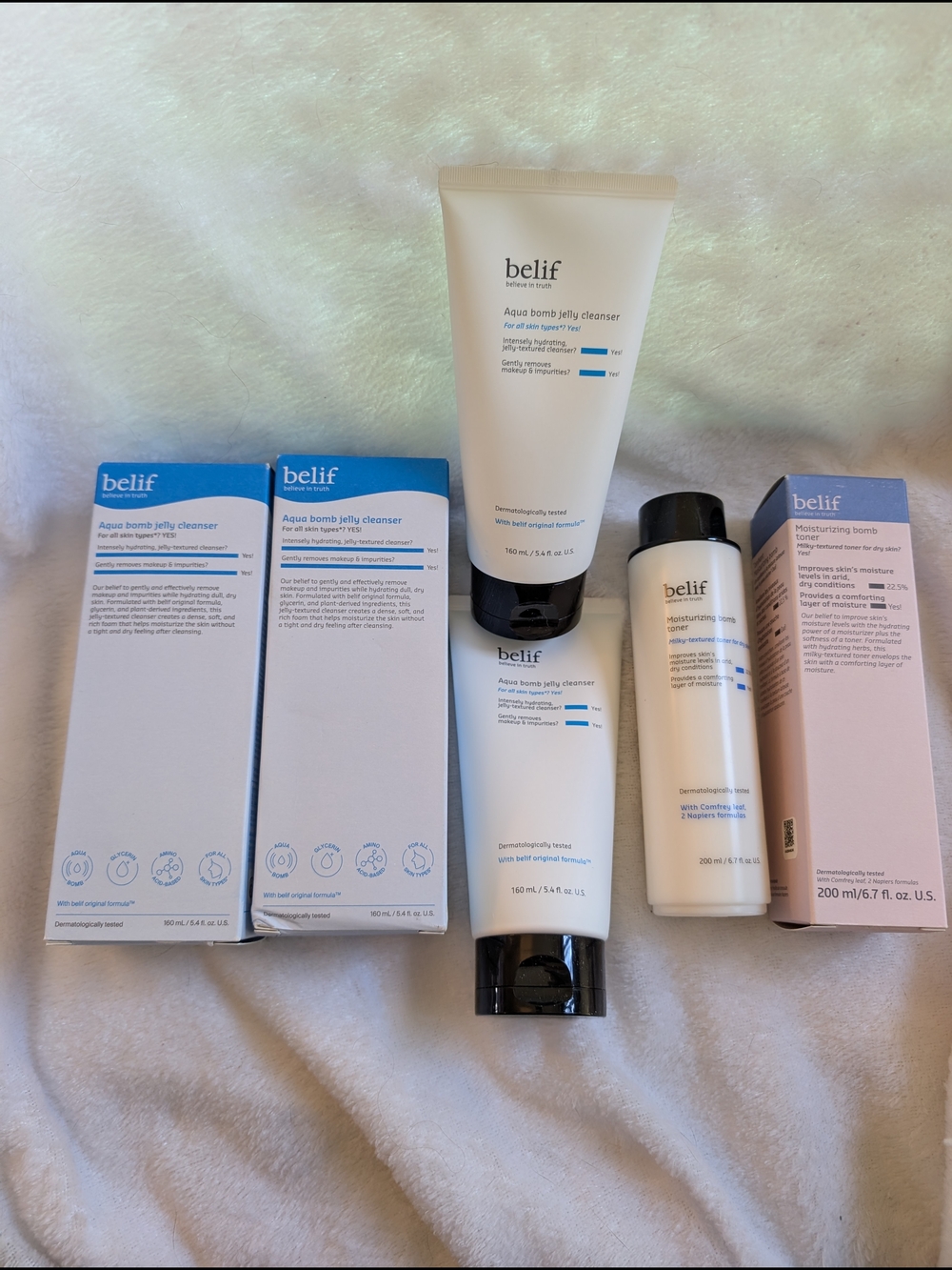 Belif 2 full size Aqua Bomb Hydrating Jelly Cleanser Face Wash 1 Belif Toner